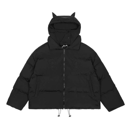 Devil Horn Hooded Puffer Jacket