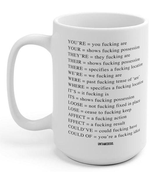 Angry Grammar Mug 15oz.